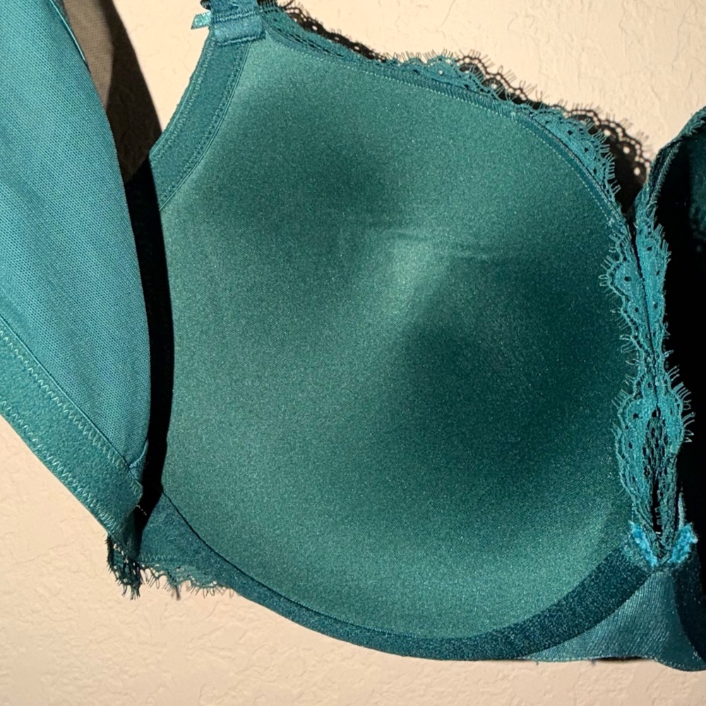 Cacique Lane Bryant Emerald Lace Max Boost Plunge Bra - Picture 7 of 10